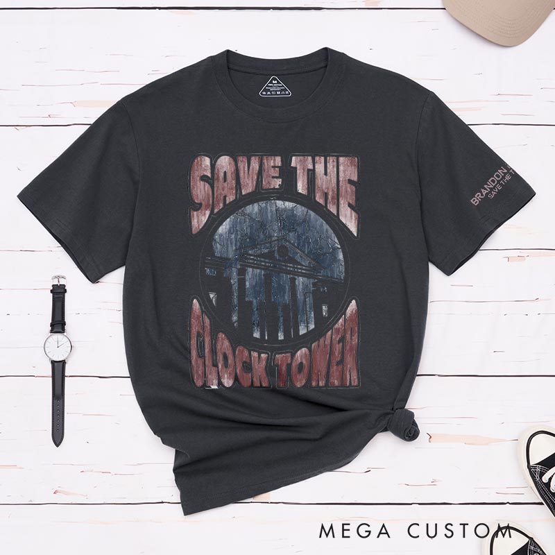 Personalized Save the Clock Town Classic T-Shirts Future Fiction Movie Tshirt Geek Nerdy Movie Shirt