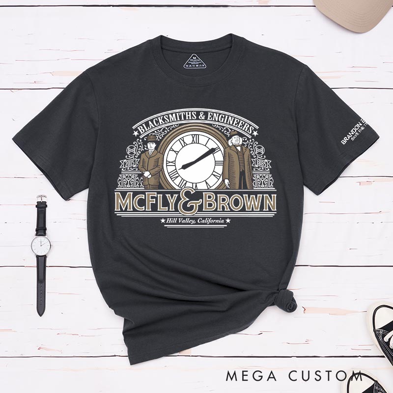 Personalized Clock Town Classic T-Shirts Future Fiction Movie Tshirt Geek Nerdy Movie Shirt