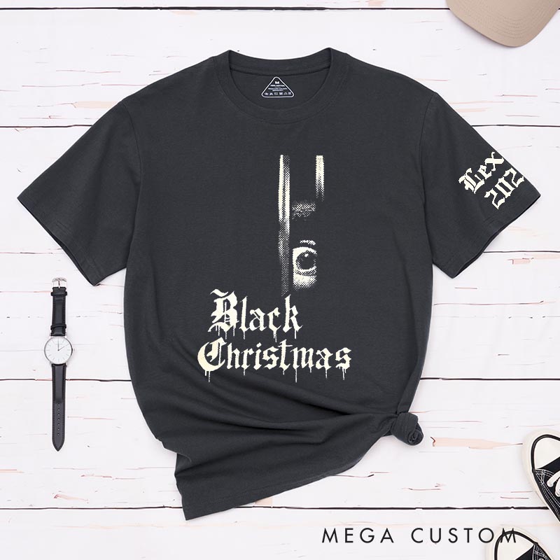 Personalized Black Christmas Party Movie Classic T-Shirts Christmas Holiday Tshirt Movie Fan Shirt Halloween