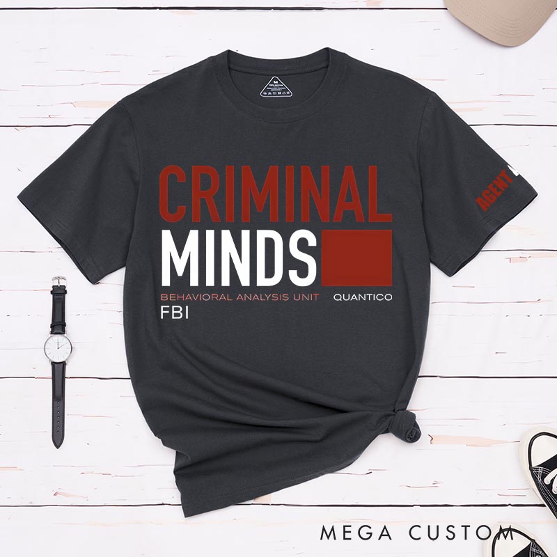 Personalized Criminal Minds Classic T-Shirts Detective TV Series Tshirt Film Fan Shirt Halloween