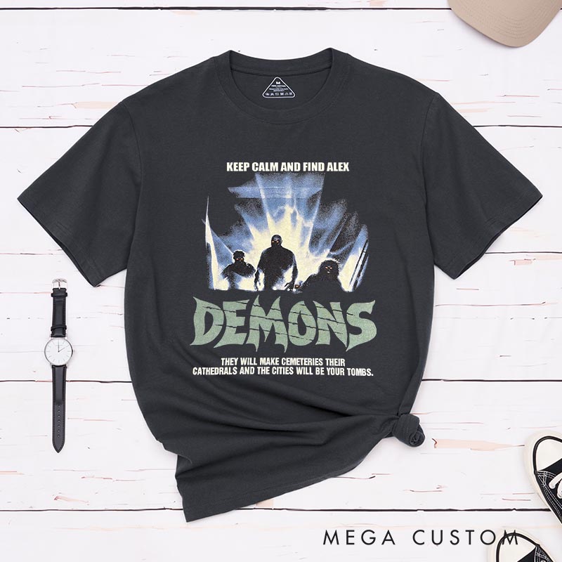 Personalized Demons Classic T-Shirts Horror Movies Tshirt Film Fan Shirt Halloween