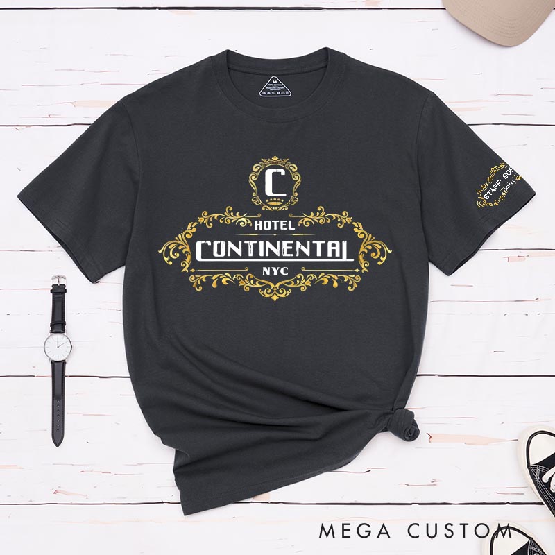 Personalized Hotel Continental Classic T-Shirts Action Movies Tshirt Film Fan Shirt