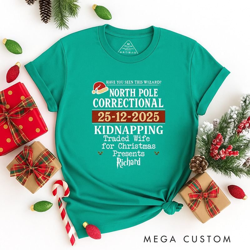 Personalized Magic Inspired North Pole Correctional Christmas Family Matching Classic T-Shirts Group Tshirts Movie Holiday Shirt