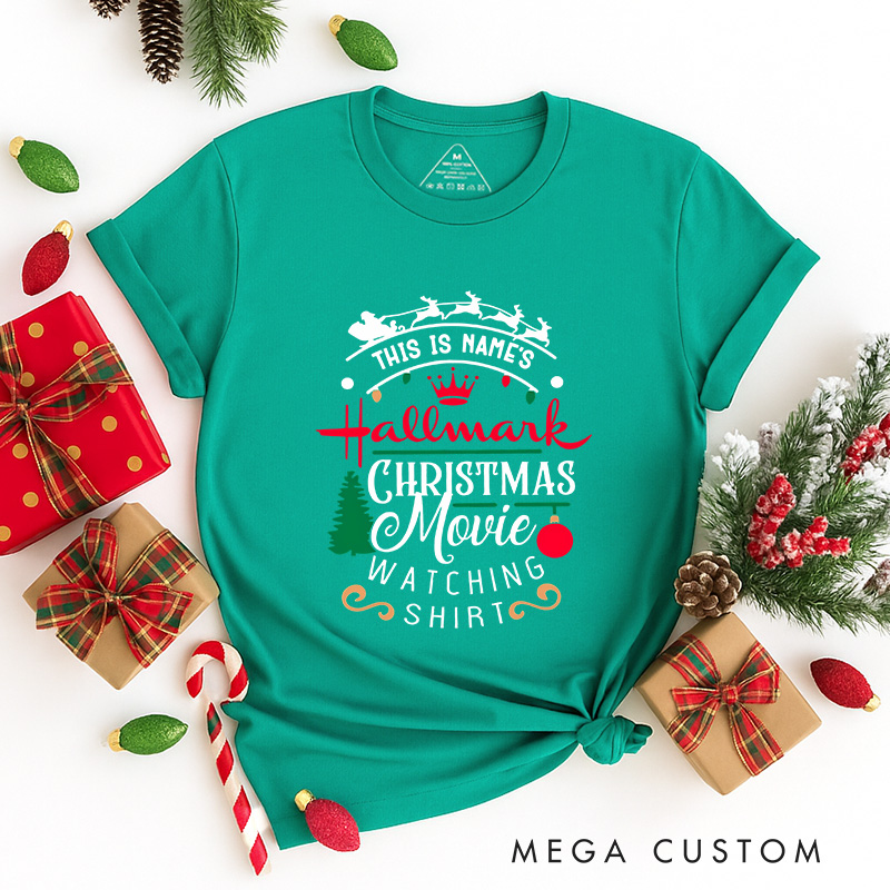 Personalized Classic Christmas Movie Inspired Movie Watching Christmas Family Matching Classic T-Shirts Group Tshirts Movie Holiday Shirt