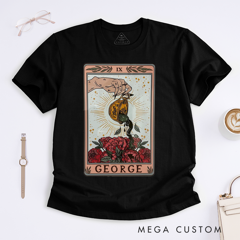 Personalized Tarot Lovers Classic T-Shirts The Tea Tarot Card T-shirts Gift Womens Mens Unisex