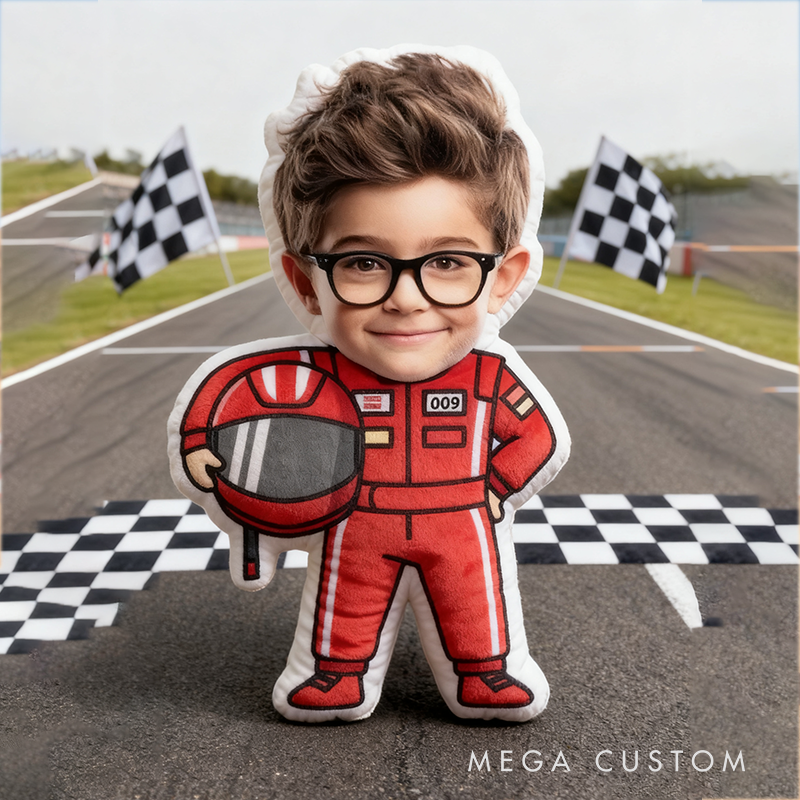 Personalized Racing Driver Pillow with Custom Photo Graphic 3D Print Pillow 