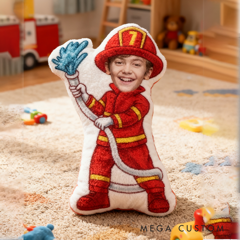 Personalized Go-Kart Racer Pillow with Custom Face Design 3D Print Pillow 