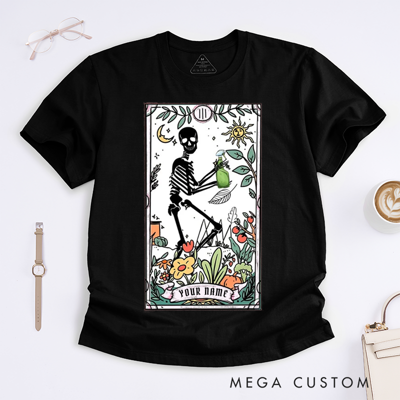 Personalized Tarot Lovers Classic T-Shirts Plant Lover Tarot Card T-shirts Garden Lover Gift