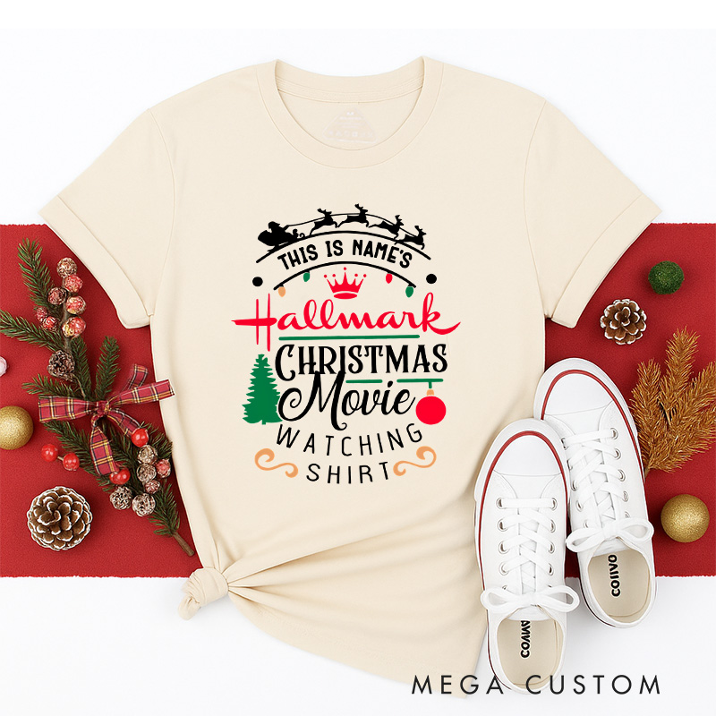 Personalized Classic Christmas Movie Inspired Movie Watching Christmas Family Matching Classic T-Shirts Group Tshirts Movie Holiday Shirt