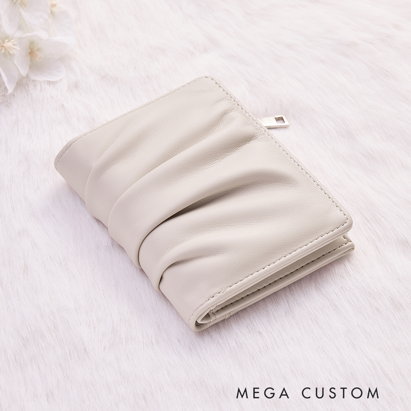 Personalized Leather Wallet for Girl Birth Flower Wallet for Her Purse Wallet Cute wallet Women's Purse Unique Gift for Her Birthday Gifts