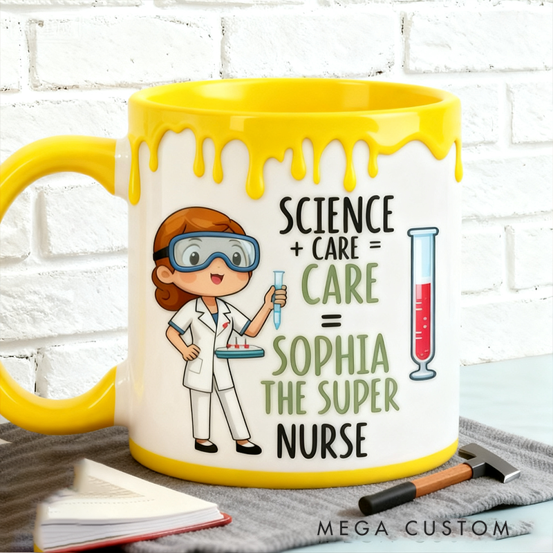 Personalized Nurse Mugs Custom The Super Nurse Design Mug Registered Nurse Mug