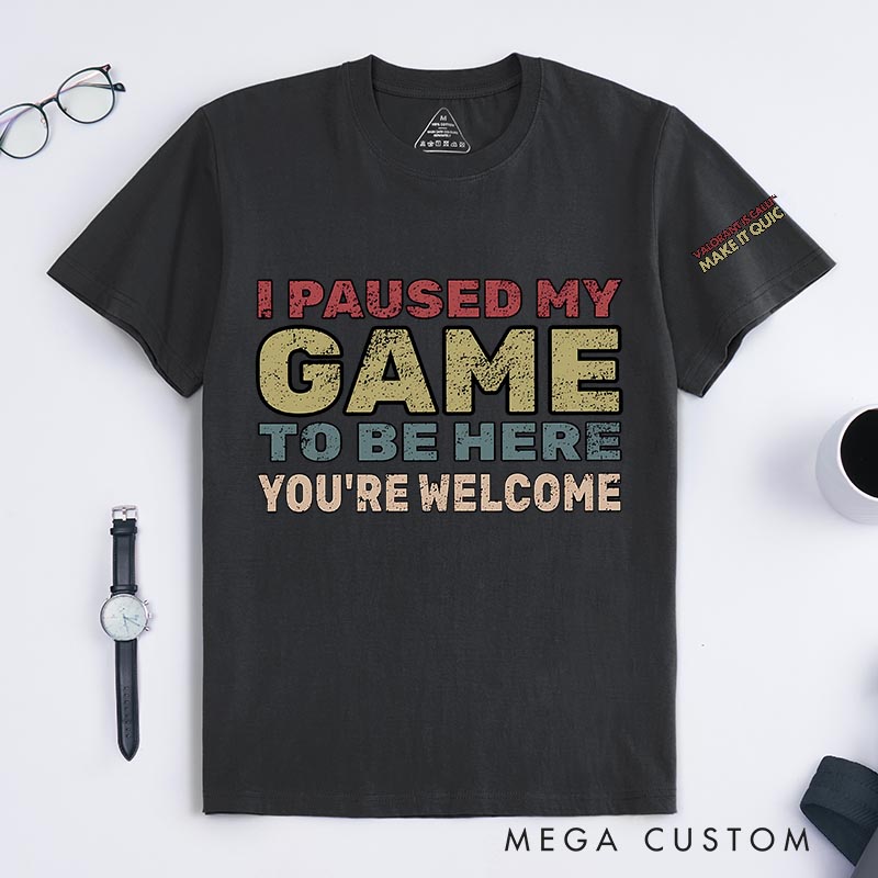 Personalized You’re Welcome Game Classic T-Shirts Video Game Tshirt Geek Gaming Nerd Shirt