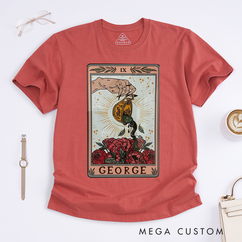 Personalized Tarot Lovers Classic T-Shirts The Tea Tarot Card T-shirts Gift Womens Mens Unisex