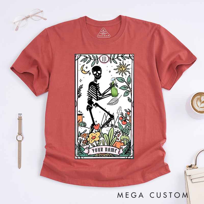 Personalized Tarot Lovers Classic T-Shirts Plant Lover Tarot Card T-shirts Garden Lover Gift