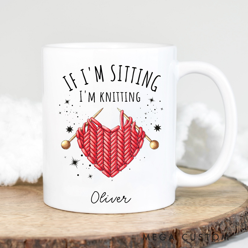 Personalized Knitting Mug Best Gift Mug for Knitting Lovers