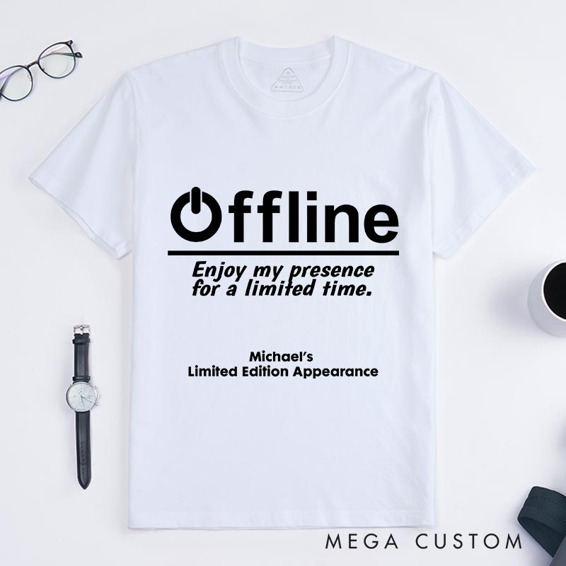 Personalized Offline Game Classic T-Shirts Video Game Tshirt Geek Gaming Nerd Shirt