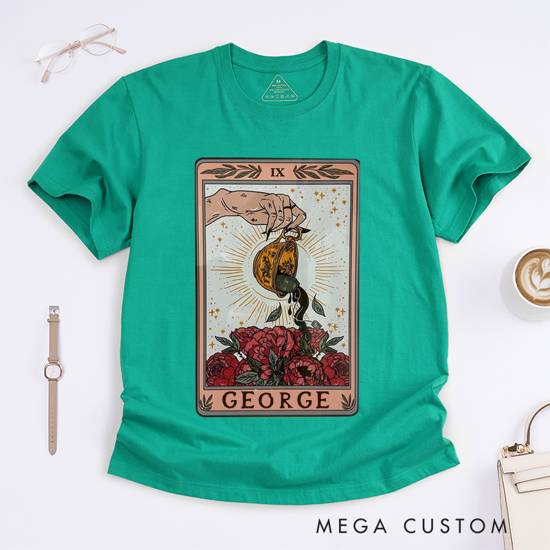Personalized Tarot Lovers Classic T-Shirts The Tea Tarot Card T-shirts Gift Womens Mens Unisex