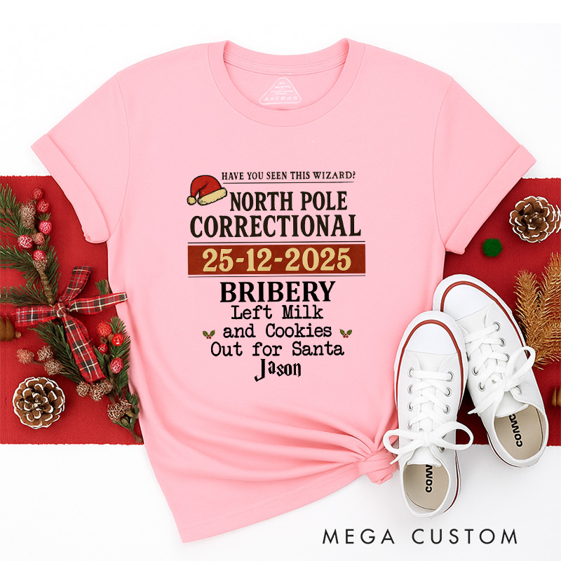 Personalized Magic Inspired North Pole Correctional Christmas Family Matching Classic T-Shirts Group Tshirts Movie Holiday Shirt