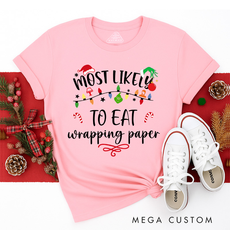 Personalized Classic Christmas Movie Inspired Most Likely to Christmas Family Matching Classic T-Shirts Group Tshirts Movie Holiday Shirt