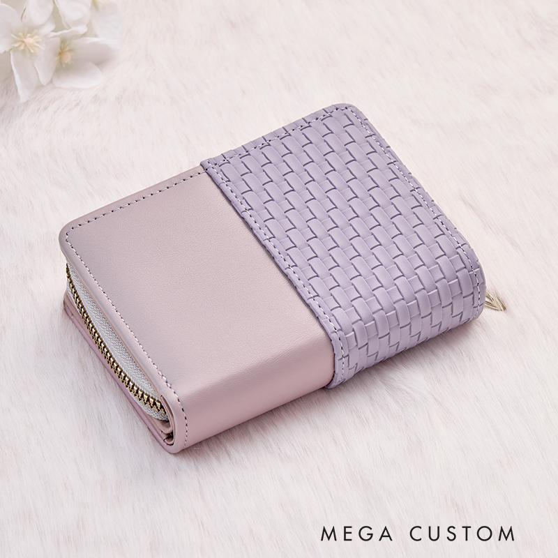 Personalized Leather Wallet for Her Custom Leather Wallet with Name Leather Wallet With Zipper Name Purse Wallet Unique Gift for Her Birthday Gifts