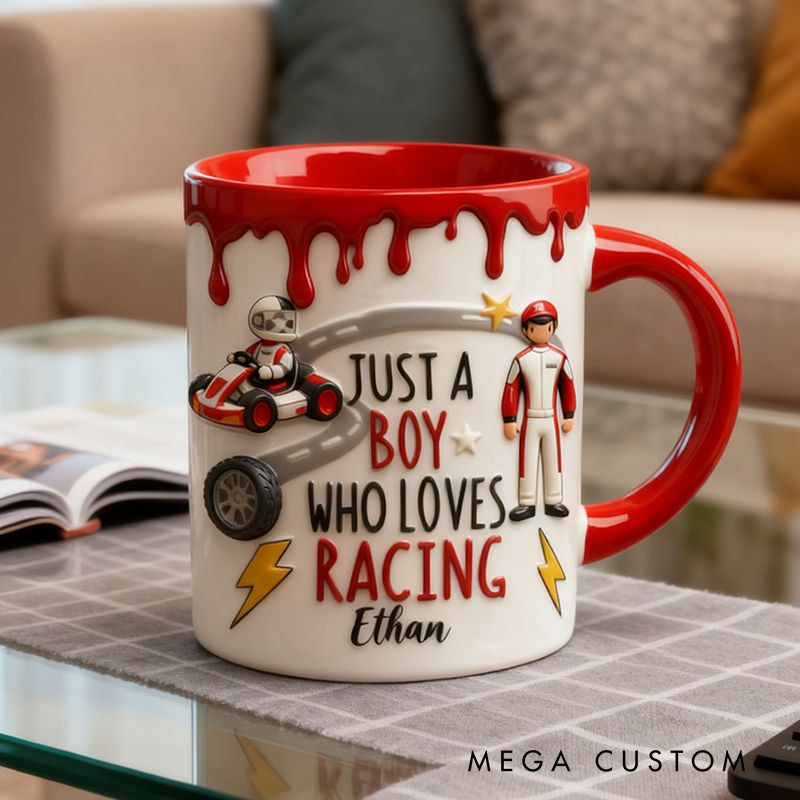Personalized Racing Themed Mug Custom F1 mug Car Lover Mug Xmas Gift 