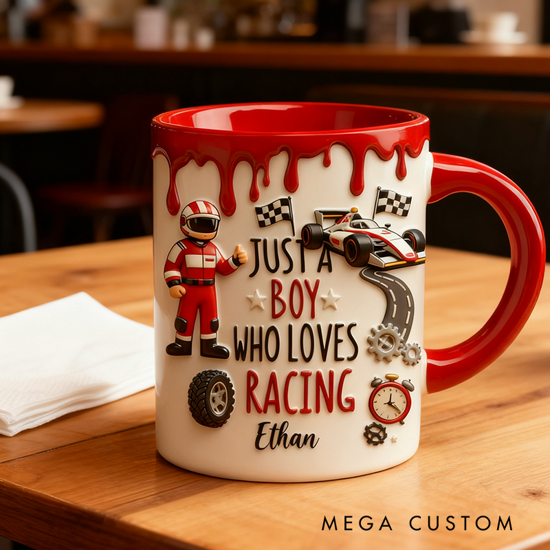 Personalized Racing Themed Mug Custom F1 mug Car Lover Mug Xmas Gift 