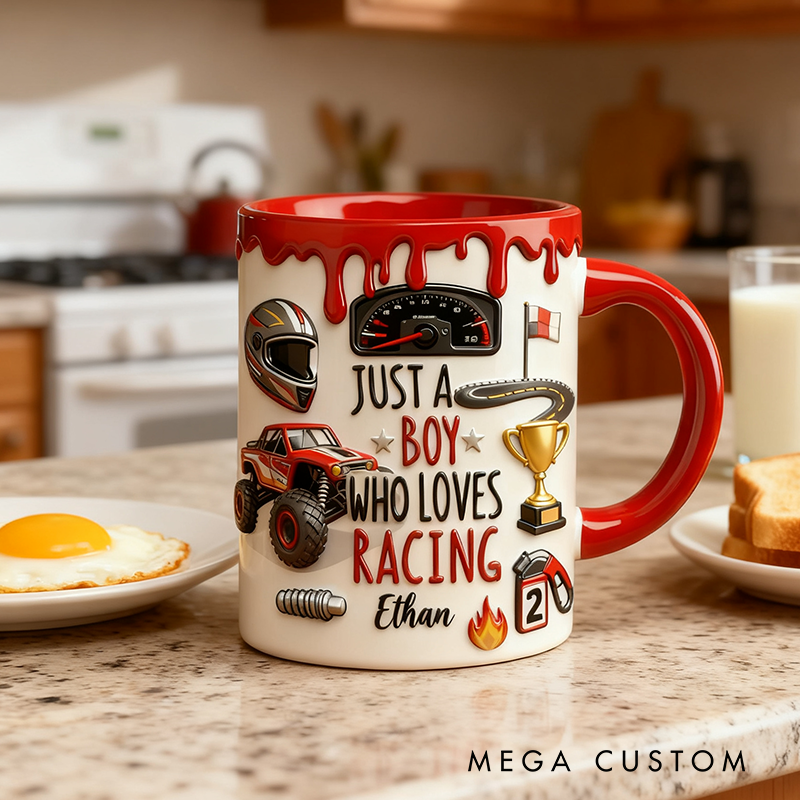 Personalized Racing Themed Mug Custom Racing Speed Lover Mug Xmas Gift 