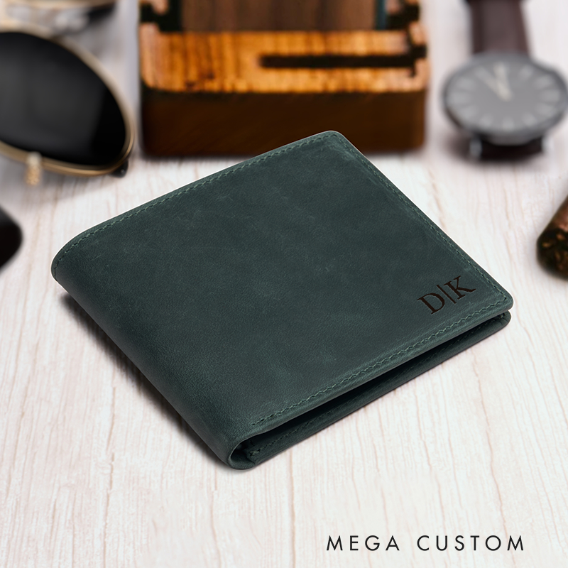 Personalized Leather Wallet Men's Wallet Custom Wallet for him Engraved Wallets with Name Minimalist Wallet Leather Gift For Him Gift for Husband Boyfriend Father