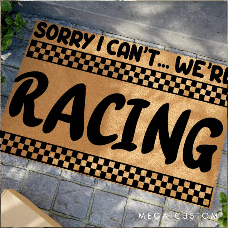 Personalized Racing Doormat Custom Name Motocross Doormat Motocross Rug