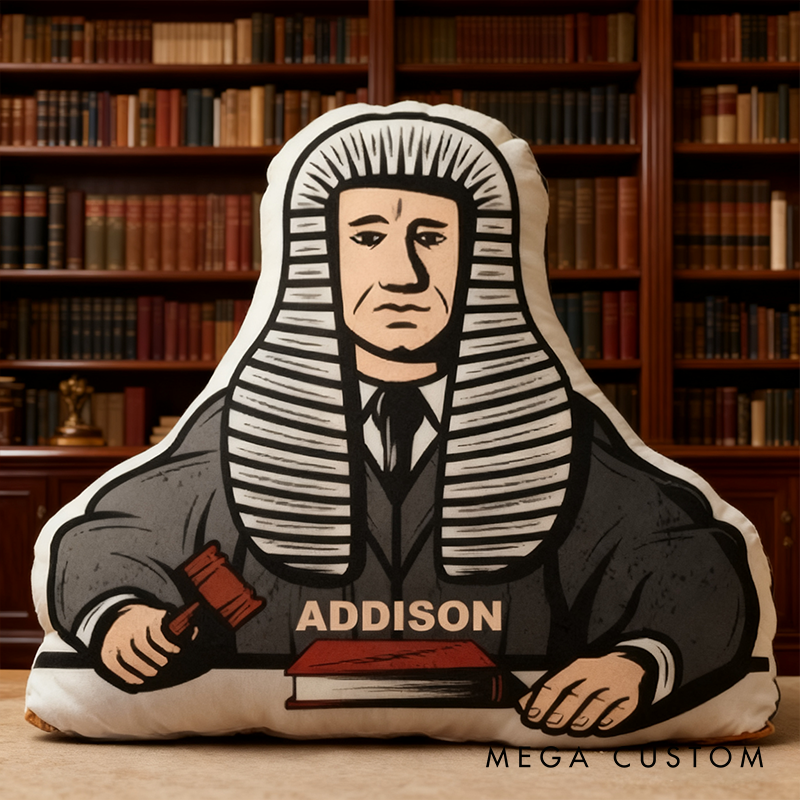 Personalized Judge Name Pillow Custom Fun Legal Gift for Lawyers Judges Pillow 