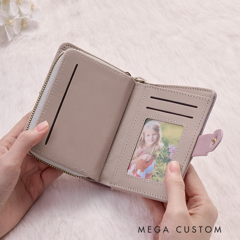 Personalized Leather Wallet for Her Custom Leather Wallet with Name Leather Wallet With Zipper Name Purse Wallet Unique Gift for Her Birthday Gifts