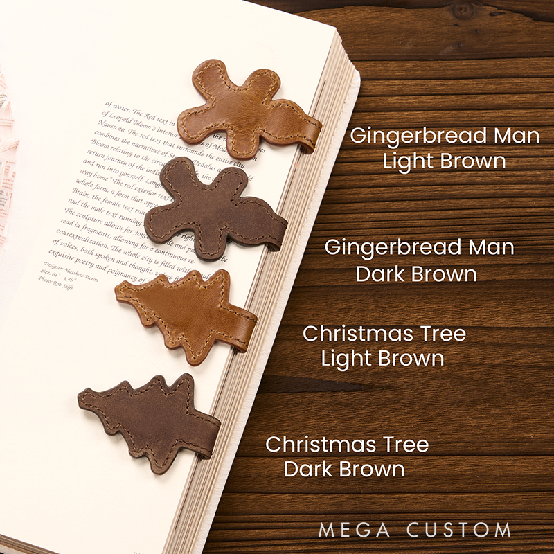 Personalized Leather Magnetic Book Mark Engraved Bookmark with Name Custom Reader Gift for Him Journal Accessory