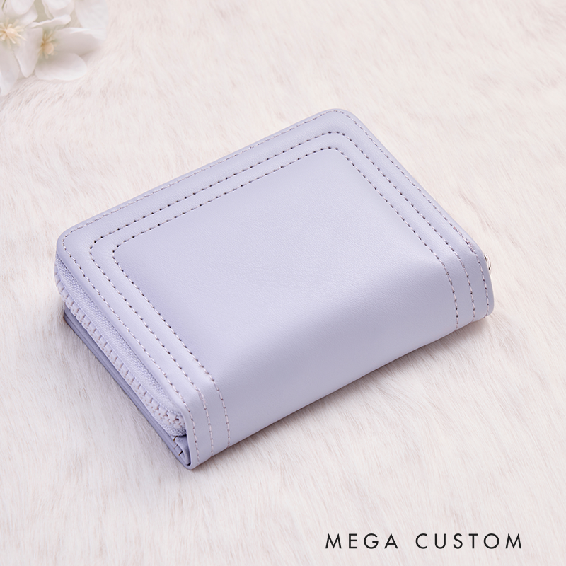 Personalized Leather Wristlet Wallet for Girl Birth Flower Wallet for Her Zipper Wallet Purse Wallet Cute wallet Women's Purse Unique Gift for Her Birthday Gifts