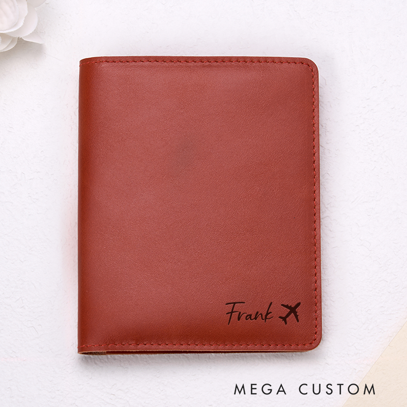 Personalized Leather Passport Custom Wallet Passport wallet with Name Leather Passport Holder Passport Covers Travel Gift Travel Accessories