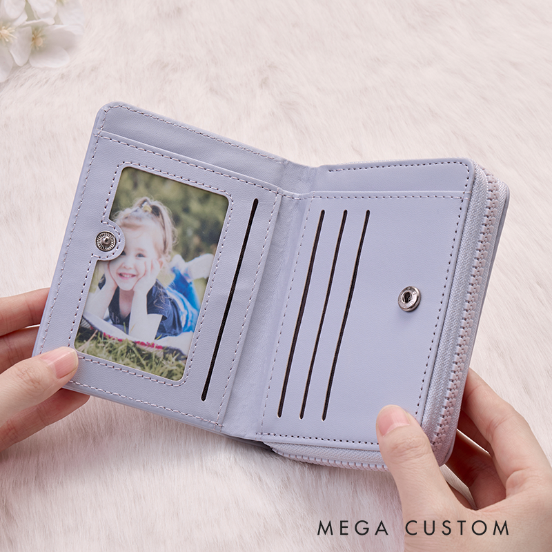 Personalized Leather Wristlet Wallet for Girl Birth Flower Wallet for Her Bow wallet Purse Wallet Cute wallet Women's Purse Unique Gift for Her Birthday Gifts