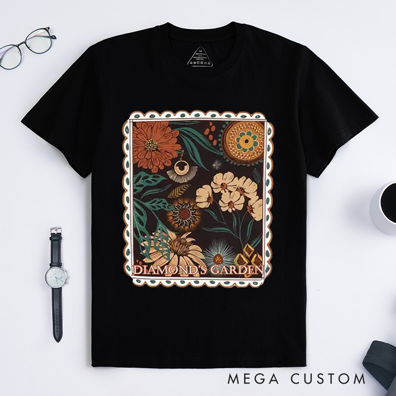 Personalized Boho Floral Cottagecore Classic T-Shirts Fall Flowers Nature Shirt Wildflower Garden Shirt Gift for Plant Lover Gift