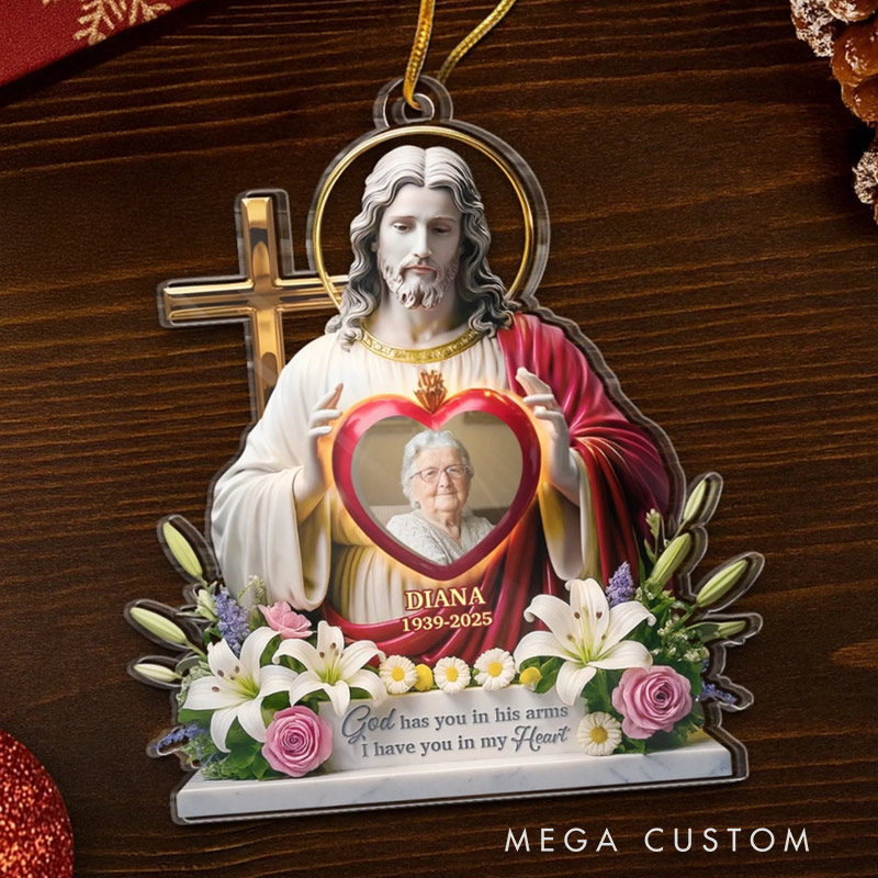 Personalized Memorial Photo Ornament Until Forever You’re With Me Christmas Ornament Custom Acrylic Ornament 