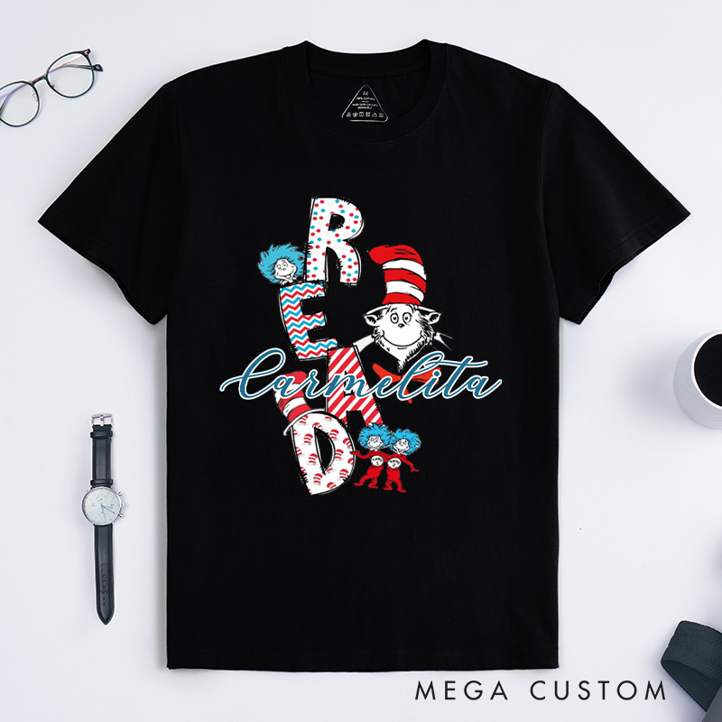 Personalized Trendy Read Classic T-Shirts Read Across America Shirt Funny Reading T Shirt Bookish Shirt Book Lover Gift for Reader