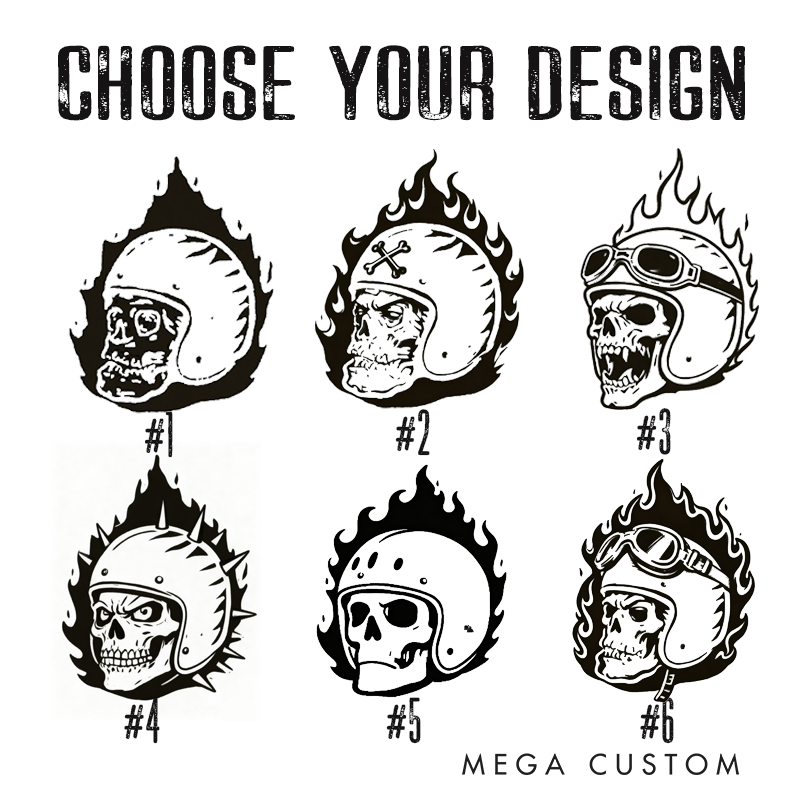 Personalized An Old Biker Lives Here Doormat with Helmet Skull and Flame Design for Motorcycle Lovers Gift