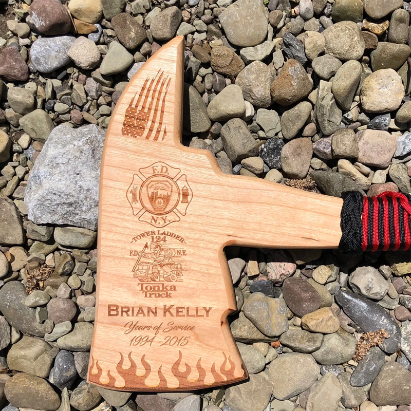 Personalized Firefighter Wooden Axe Custom Engraved Gift for Appreciation and Honor