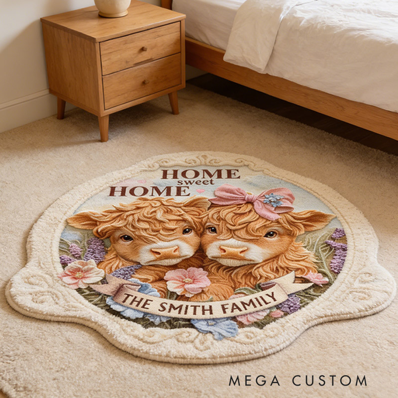 Personalized Home Sweet Home Doormat Custom Mat with Name for Family Couple Gift Housewarming Gift