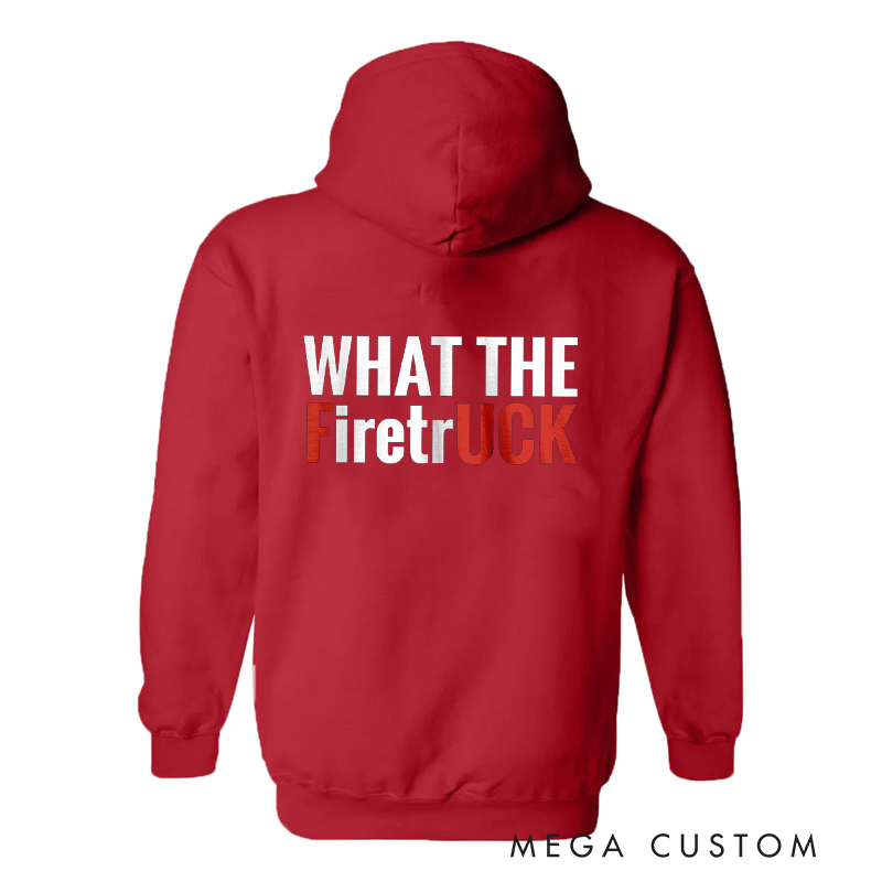 Personalized Firefighter Hoodie Gift Custom Engine Number Design Gift for Firefighter