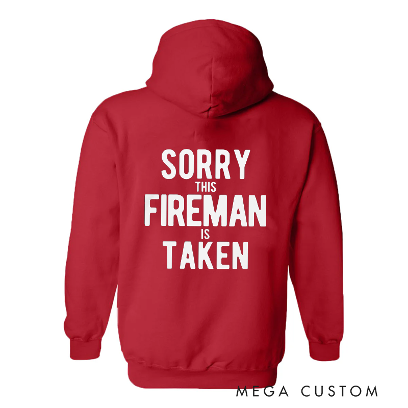 Personalized Firefighter Hoodie Gift Custom Engine Number Design Gift for Firefighter