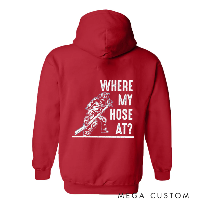 Personalized Firefighter Hoodie Gift Custom Engine Number Design Gift for Firefighter