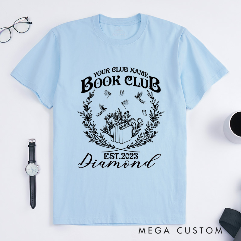 Personalized Book Club Classic T-Shirts Since Reading Club Shirt Bookish Gift Book Lover Gift Book Lover Shirt Name Book Club Tee Book Gift