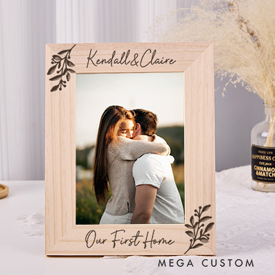 Personalized Wedding Frame Photo Frame Engagement Gift Custom Picture Frames Couple Gift Wedding Picture Frame Housewarming Gift Our First Home Gift
