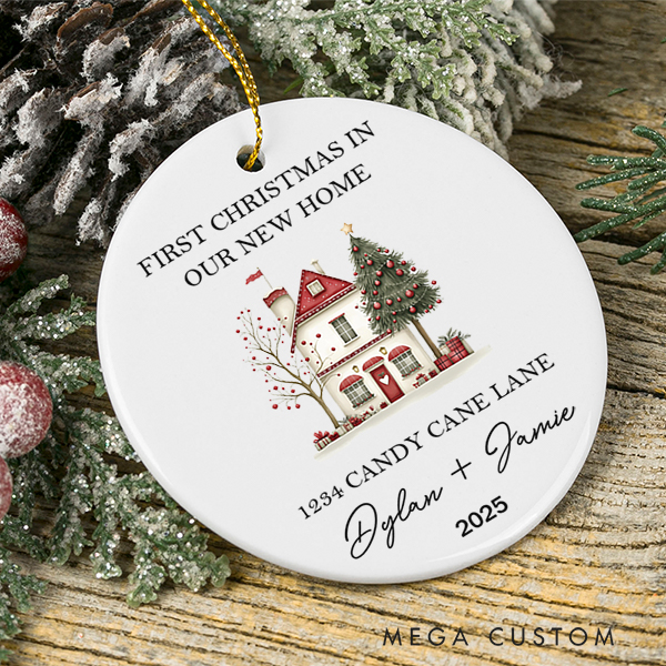 Personalized New Home Christmas Ornament First Home Ornament New Home Gift Christmas Gift 2025 Newlyweds Ornament Housewarming Gift
