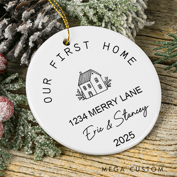 Personalized 2025 First Christmas Ornaments Our New Home Ornaments First Home Ornament for Couple New Home Gift Housewarming Gift Christmas Gift