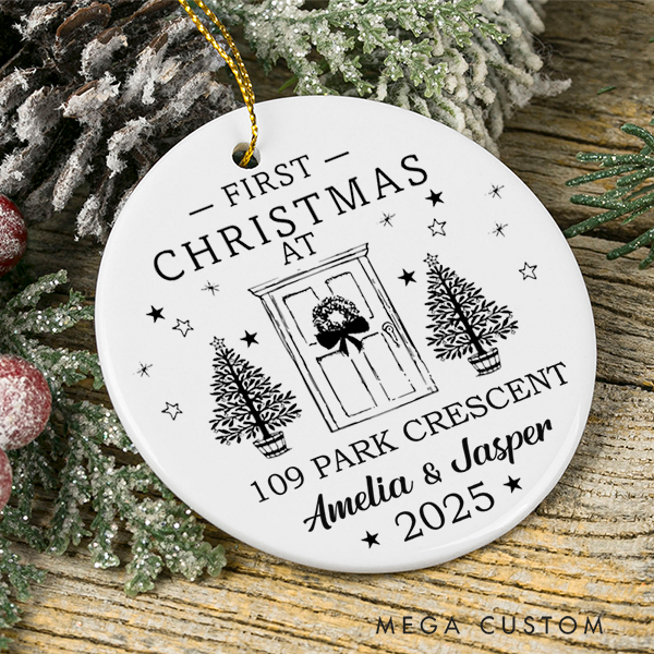Personalized First Christmas Ornaments Our New Home Ornaments New Home Gift Christmas Gift 2025 House Address Ornament Housewarming Gift