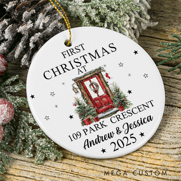 Personalized First Christmas In Our New Home Happy New Home Gift New Home Tree Decor Couples Gift New Home Keepsake Gift Housewarming Gift